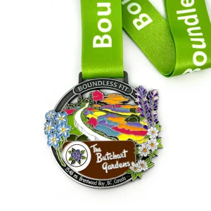 Butchart Gardens ll - Iconic Virtual Route | Boundless Fit App - Physical Finisher's Medal