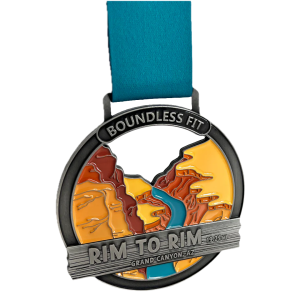 Rim to Rim Grand Canyon - Iconic Virtual Route | Boundless Fit App - Physical Finisher's Medal