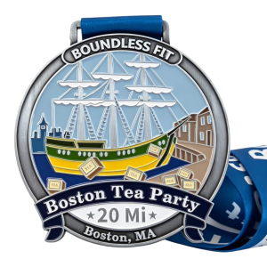 Boston Tea Party | American History Virtual Route | Boundless Fit App - Physical Finisher's Medal